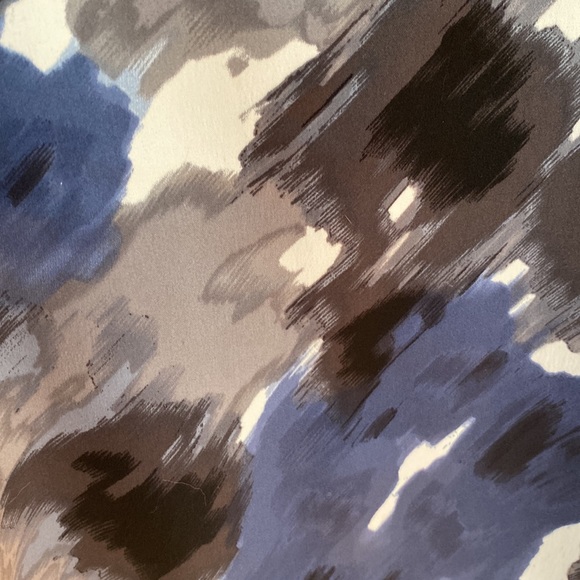 Esprit Collection Blue and White Watercolour Pattern Fit and Flare Dress - Sz 10 - Picture 6 of 10